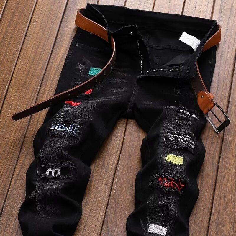 Streetwear Brand Designs - Moda coreana streetwear marca jeans rasgados