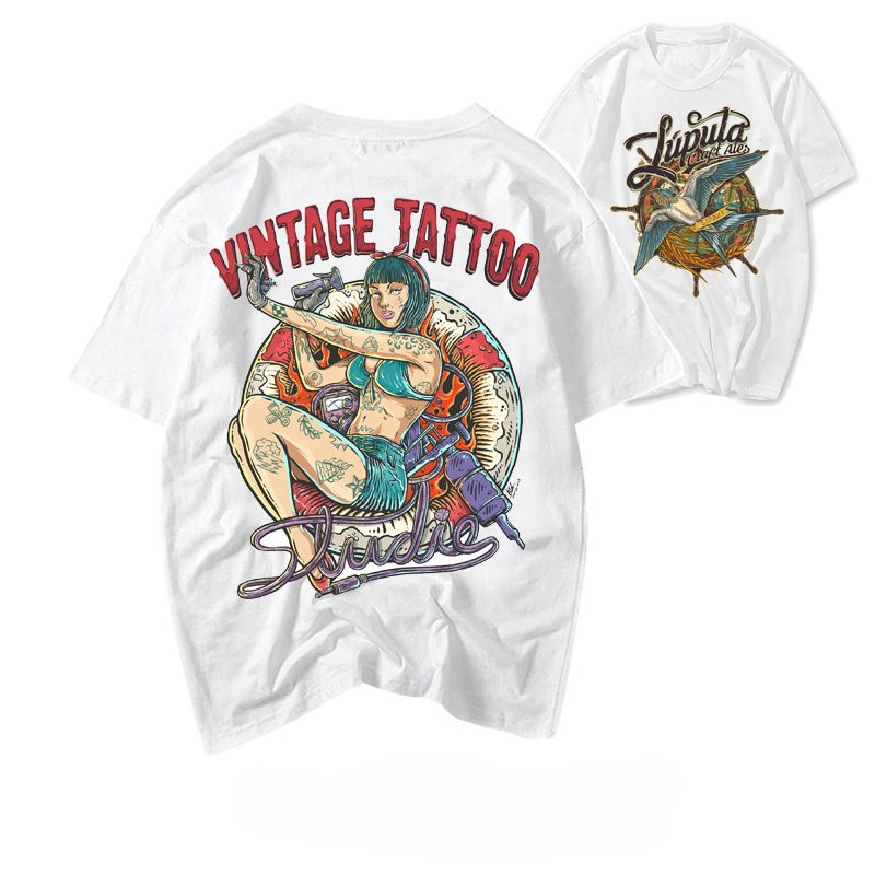 Streetwear Brand Niche - Camiseta da Moda, Estilo Urbano Europeu