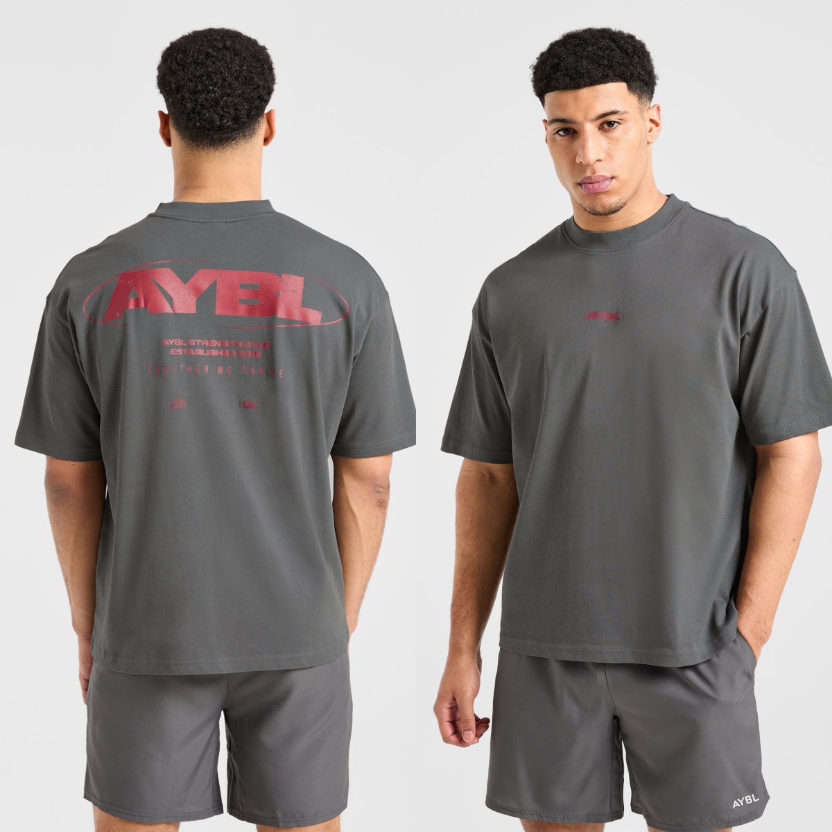 Streetwear Brand Red Logo - Camiseta de Algodão com Logo Vermelho