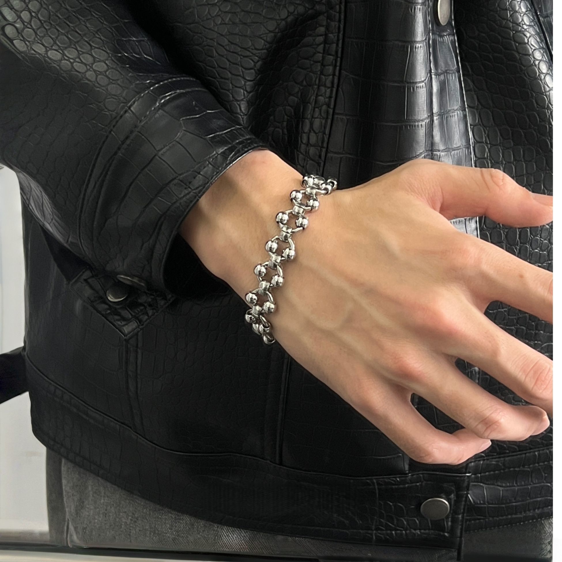 Streetwear Brand Jewelry - Pulseira de Aço Oco Estilo Heavy