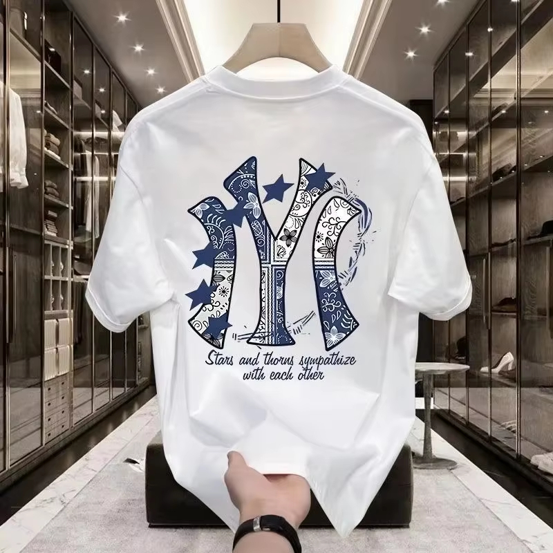 Streetwear Brand With Flowers - Camiseta de Algodão com Estampa Paisley
