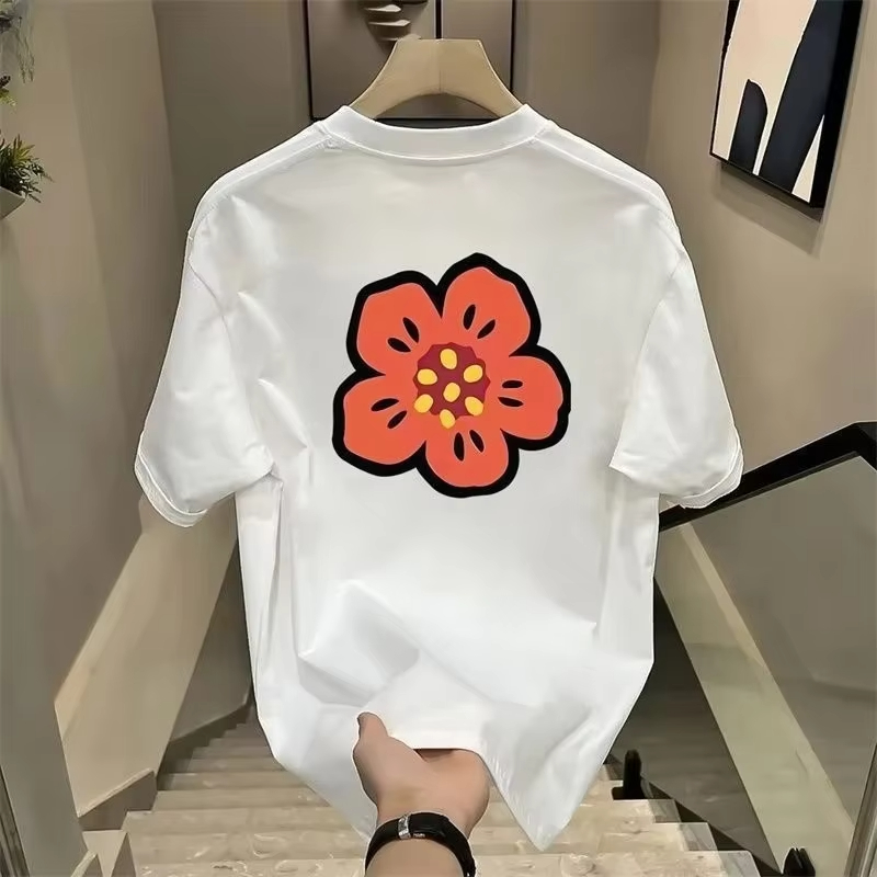 Streetwear Brand With Flowers - Camiseta Unissex de Algodão com Estampa