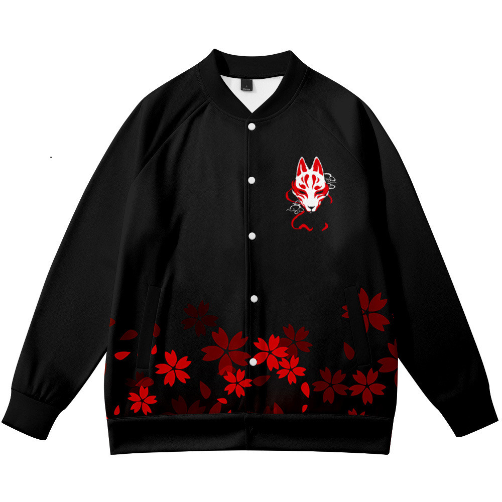 Streetwear Brand With Flowers - Casacos anime flor raposa 3d impresso