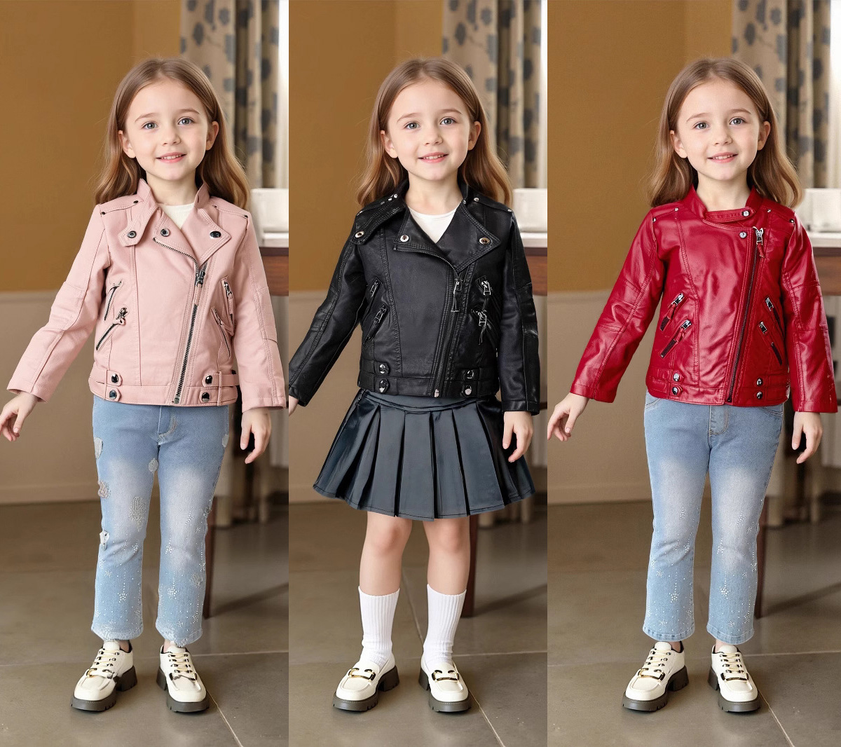 Streetwear Brand Red Logo - 2-12y meninas natal rosa vermelho motocicleta