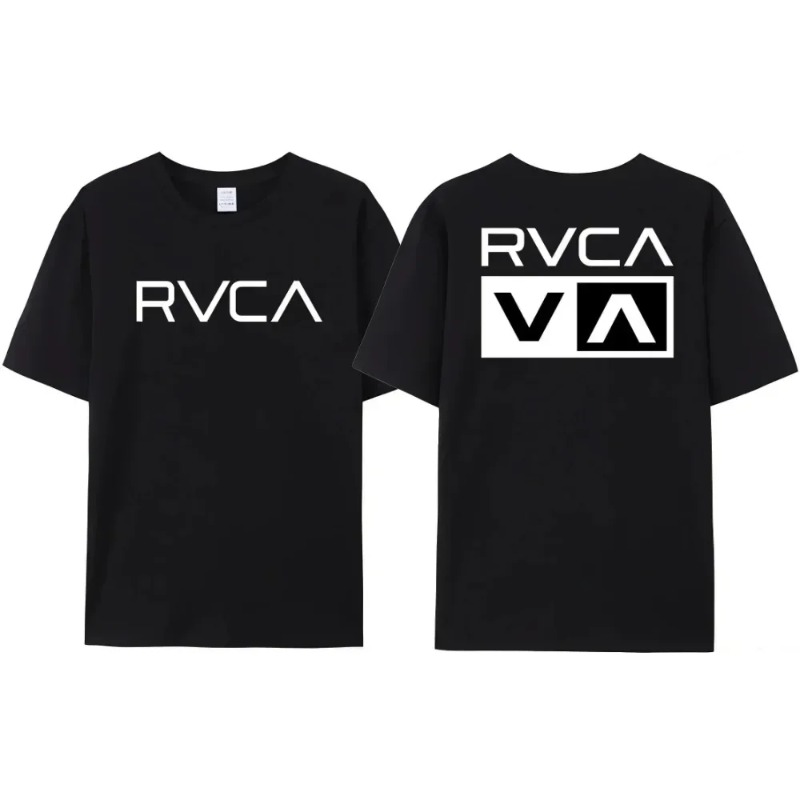 Streetwear Brand Designs - Camiseta RVCA Masculina e Feminina Preta,