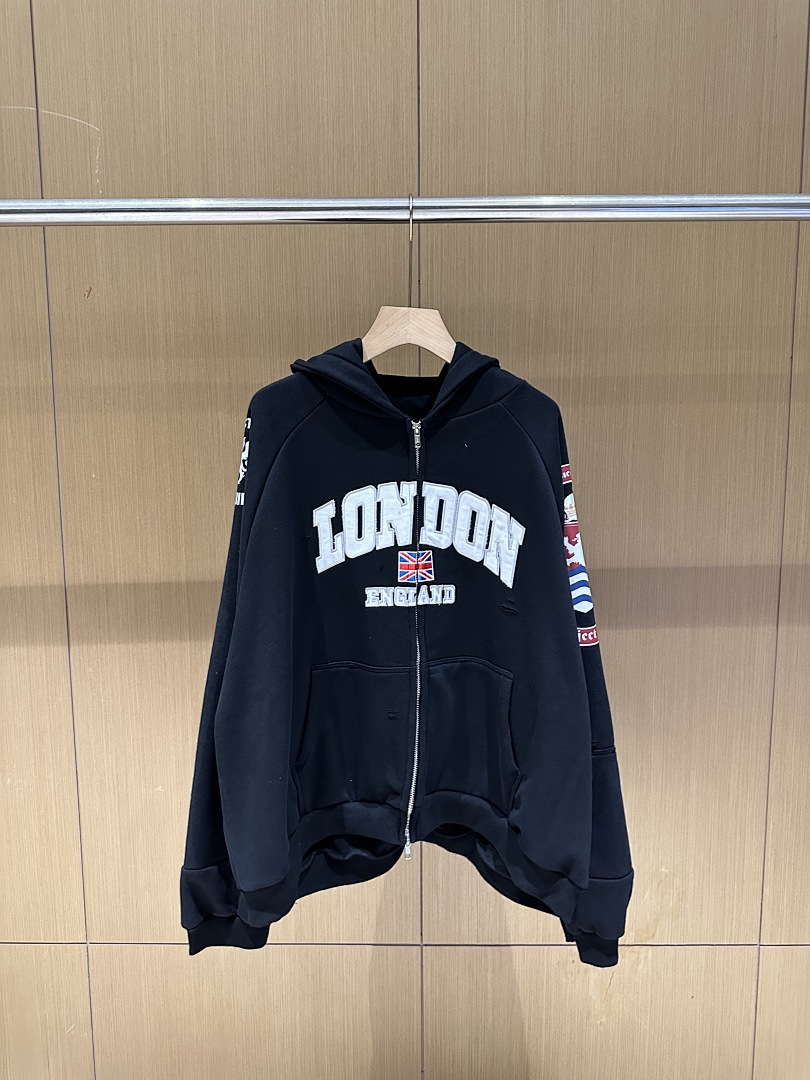 Streetwear Brands London - Jaqueta Oversized Unissex 25S Lavada Desconstruída