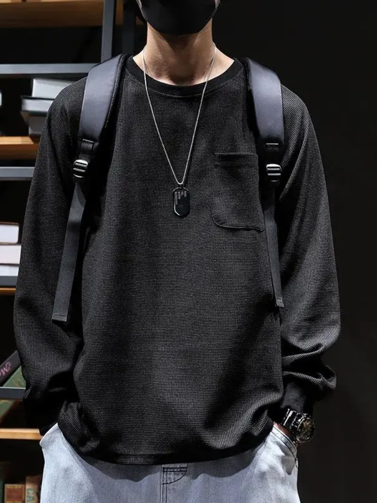 Unicolor camada base sweatshir - Streetwear Brand Quotes avaliação e preço