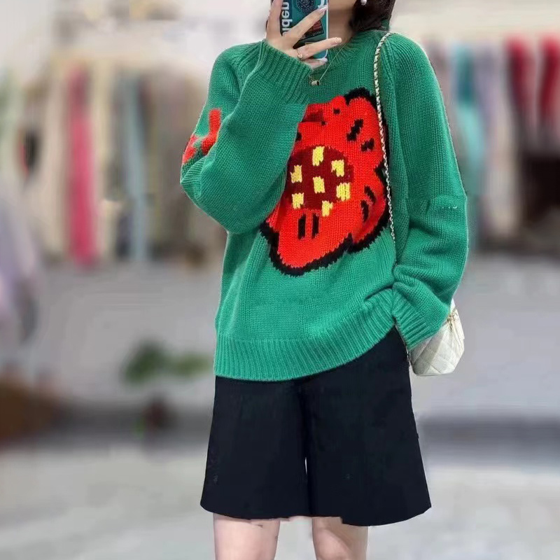 Senhoras 100% suéter de caxemi - Streetwear Brand With Flowers avaliação e preço