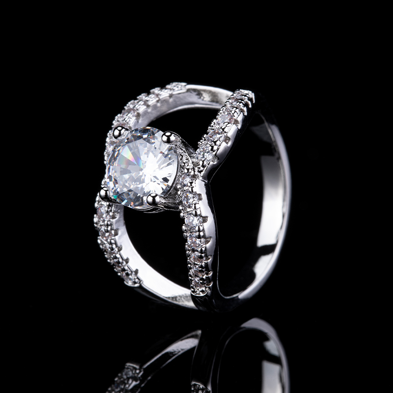 925 prata esterlina anel de di - Streetwear Brand Jewelry avaliação e preço