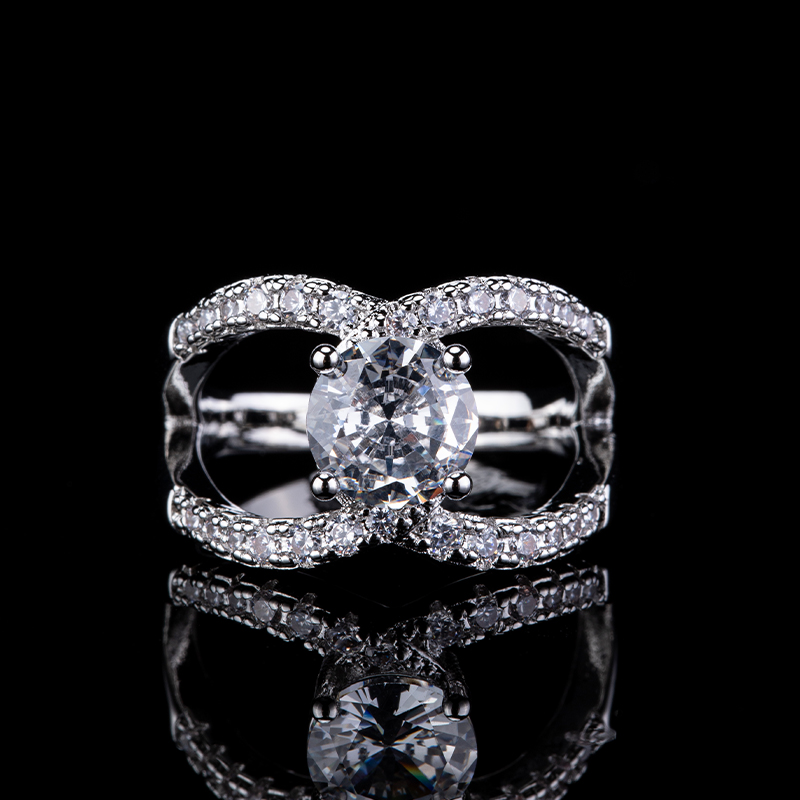 925 prata esterlina anel de di - Streetwear Brand Jewelry avaliação e preço