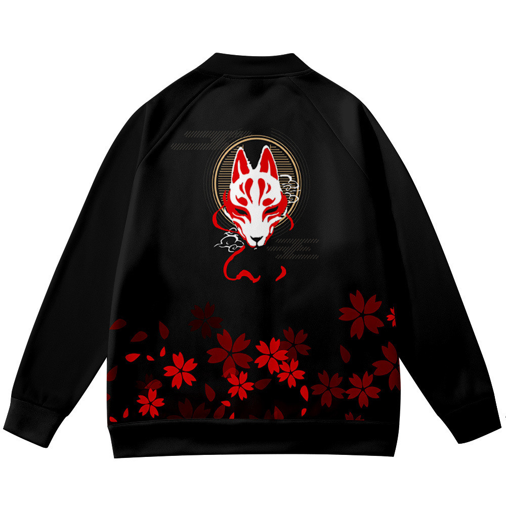 Casacos anime flor raposa 3d i - Streetwear Brand With Flowers avaliação e preço