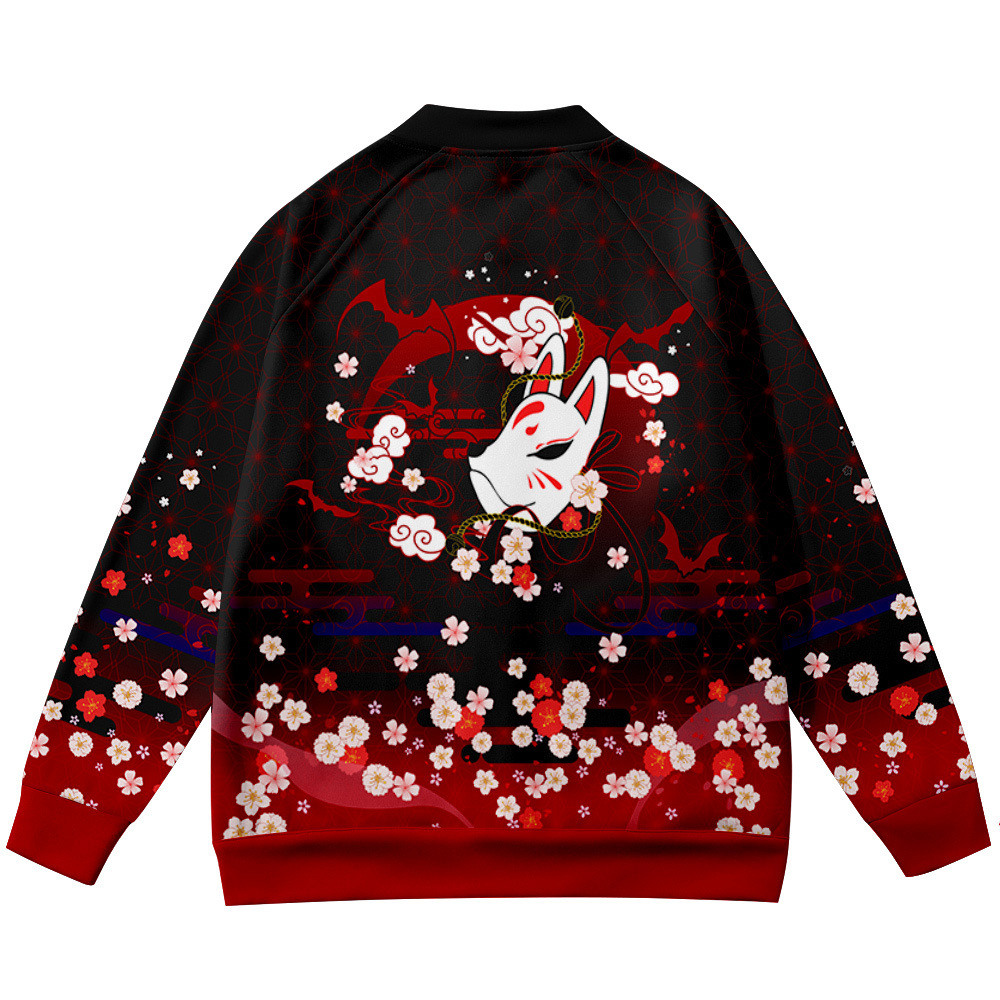 Casacos anime flor raposa 3d i - Streetwear Brand With Flowers avaliação e preço